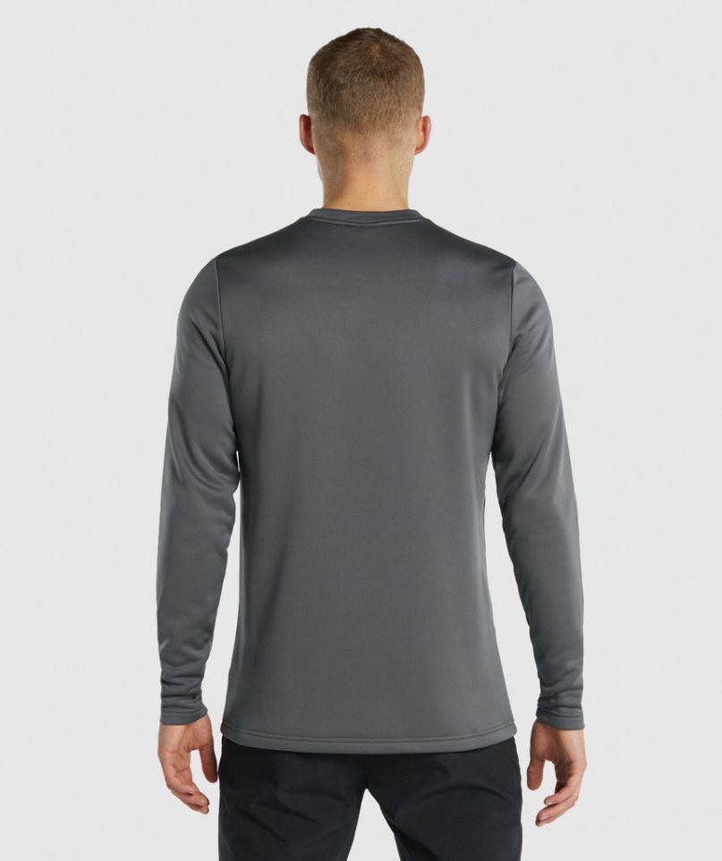 Men's Gymshark Arrival Crew Sweatshirts Dark Grey | CA 38ND05